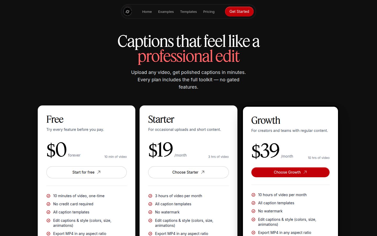 Sycamore pricing page