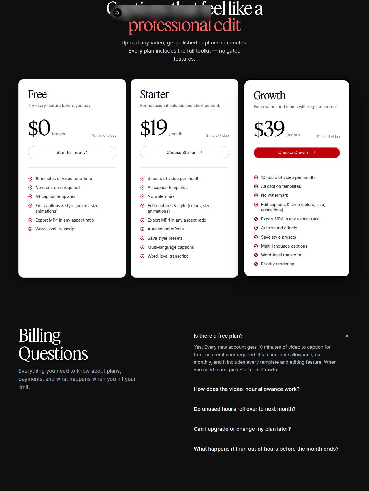 Sycamore's pricing plans